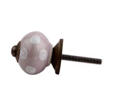 Light Purple Polka Dot Small Dresser Knob
